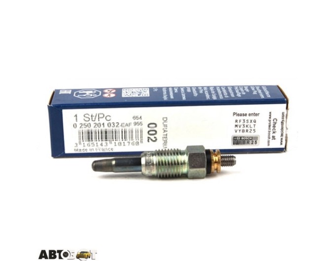 Свеча накаливания Bosch 0 250 201 032, цена: 561 грн.
