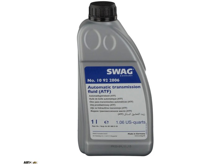 Трансмиссионное масло Swag Automatic Transmission Fluid SW 10 92 2806 1л, цена: 947 грн.
