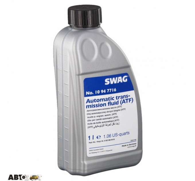 Трансмиссионное масло Swag ATF желтая 10947716 1л, цена: 945 грн.