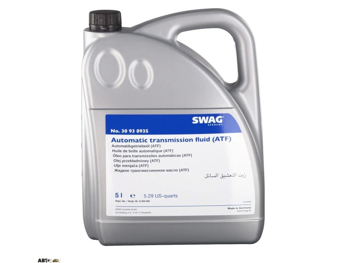 Трансмісійна олива Swag ATF SW 30938935 5л, ціна: 4 886 грн.
