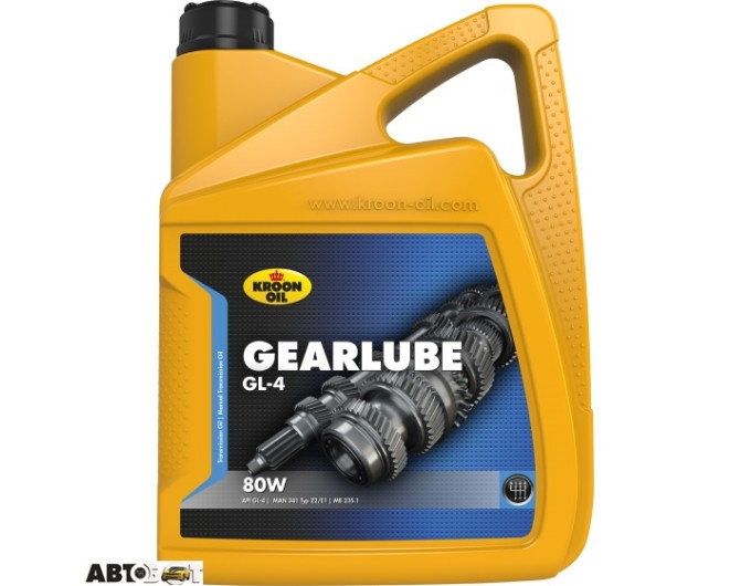 Трансмісійна олива KROON OIL GEARLUBE GL-4 80W 5л, ціна: 3 062 грн.