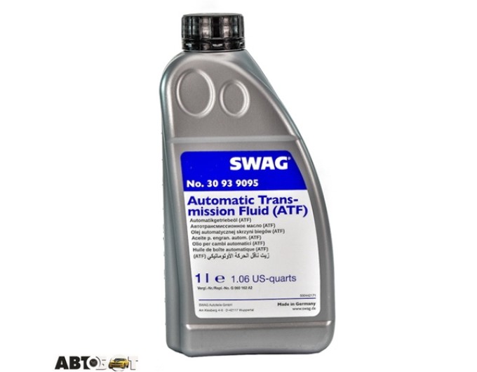 Трансмиссионное масло Swag ATF зеленая 30939095 1л, цена: 1 534 грн.