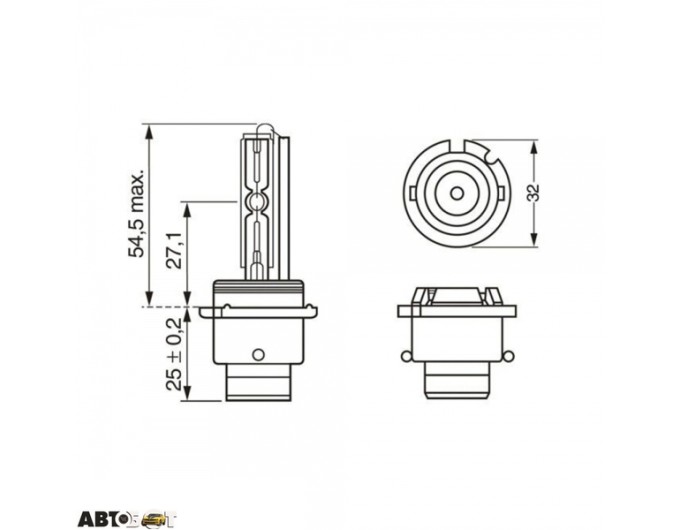 Ксенонова лампа Bosch D2S Gigalight/blue 4400K 35W 1 987 302 914, ціна: 2 523 грн.