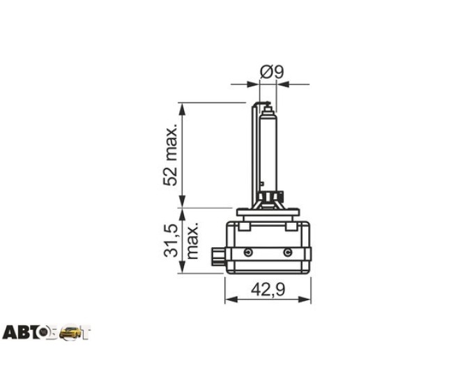 Ксенонова лампа Bosch D1S White 5500K 35W 1 987 302 909, ціна: 3 109 грн.