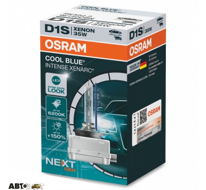 Ксенонова лампа Osram XENARC NEXT GENERATION D1S 35W PK32d-2 66140CBN-FS (1 шт.), ціна: 3 364 грн.