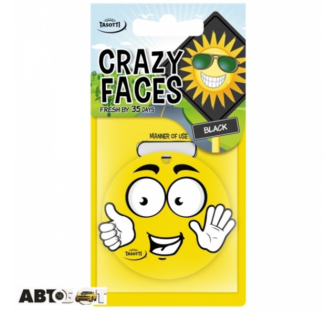 Ароматизатор TASOTTI Crazy Faces Black, цена: 16 грн.