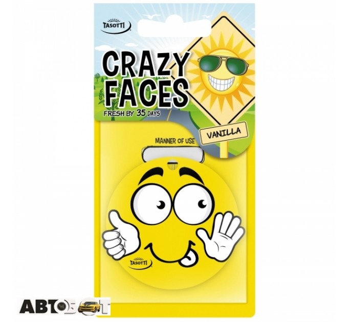 Ароматизатор TASOTTI Crazy Faces Vanilla, цена: 14 грн.