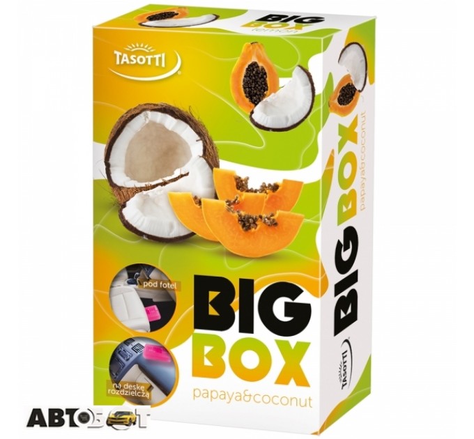 Ароматизатор TASOTTI Big box Papaya&coconut 58г, ціна: 110 грн.