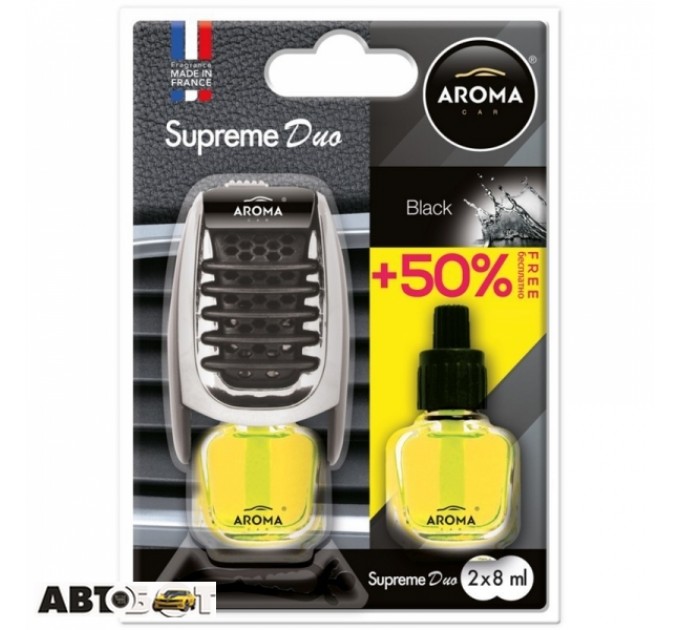 Ароматизатор Aroma Car Supreme Duo Slim Black 92259, цена: 93 грн.