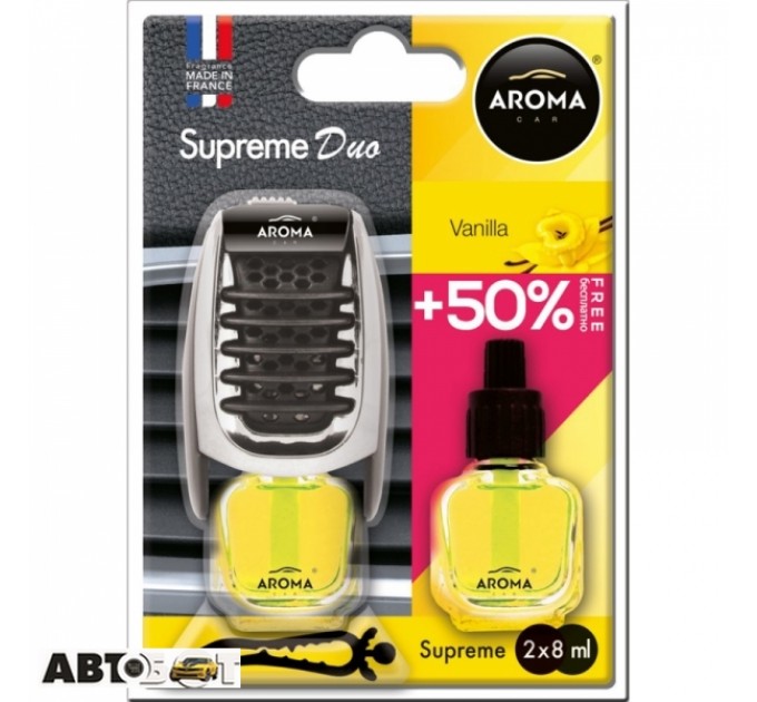 Ароматизатор Aroma Car Supreme Duo Slim Vanilla 92251, ціна: 93 грн.