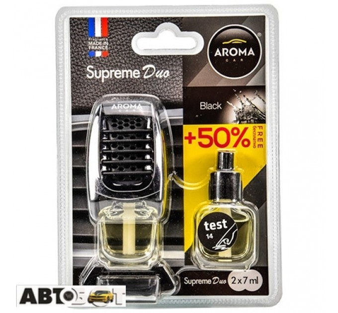 Ароматизатор Aroma Car Supreme DUO Slim BLACK 92259 2x7мл, ціна: 179 грн.