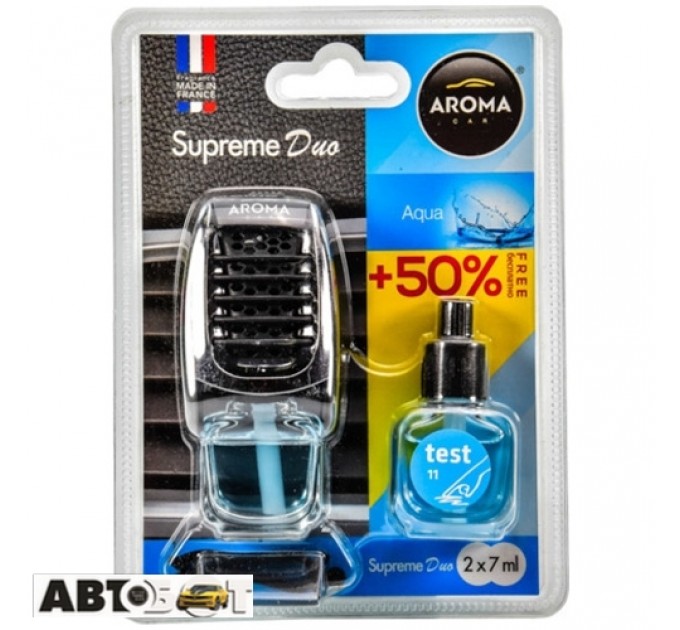  Ароматизатор Aroma Car Supreme DUO Slim AQUA 92253 2x7мл