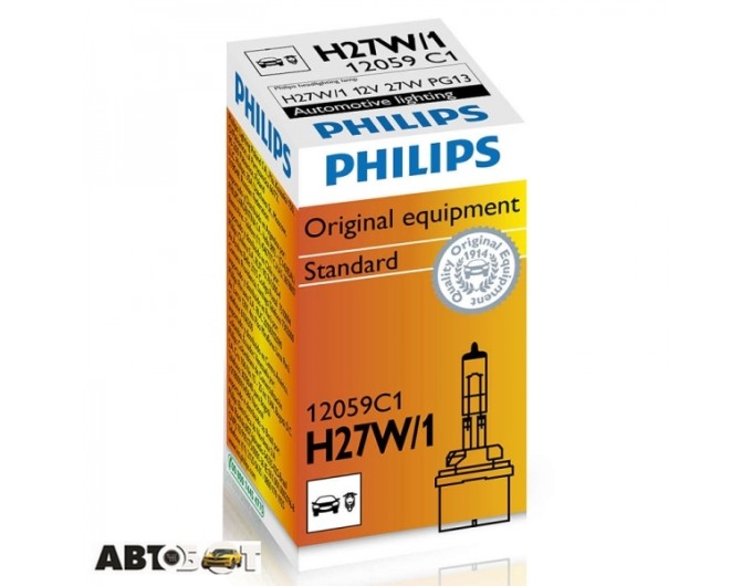 Галогенная лампа Philips Vision H27W/1 12V 12059C1 (1 шт.), цена: 255 грн.