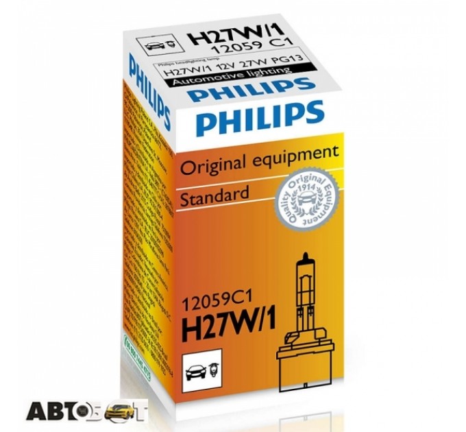 Галогенная лампа Philips Vision H27W/1 12V 12059C1 (1 шт.), цена: 213 грн.