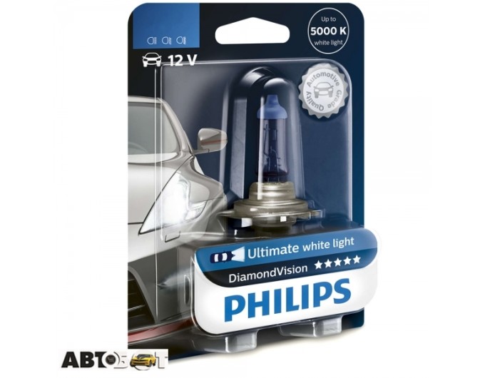 Галогенная лампа Philips DiamondVision H1 5000K 12V 12258DVB1 (1 шт.), цена: 612 грн.