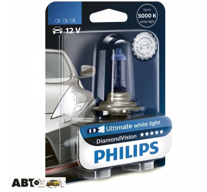 Галогенная лампа Philips DiamondVision H1 5000K 12V 12258DVB1 (1 шт.), цена: 479 грн.