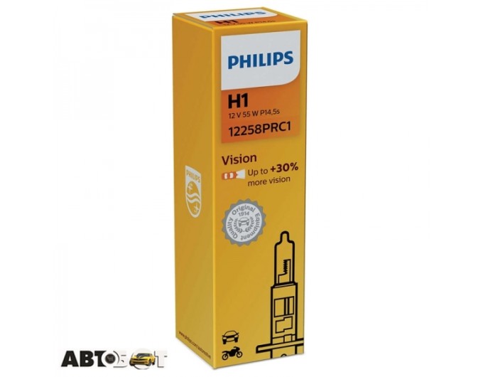 Галогенная лампа Philips Vision H1 12V 12258PRC1 (1шт.), цена: 124 грн.