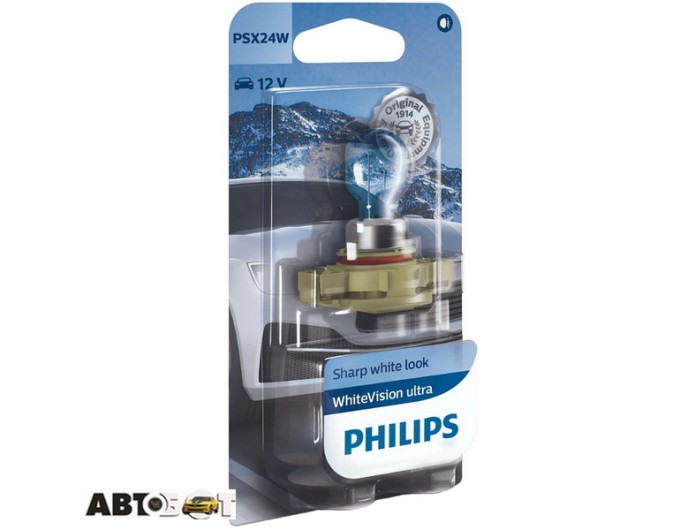 Галогенная лампа Philips WhiteVision Ultra PG20/7 24W 12V 3300K 12276WVUB1 (1 шт.), цена: 1 627 грн.