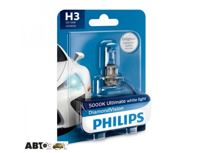 Галогенная лампа Philips DiamondVision H3 12V 12336DVB1 (1 шт.), цена: 496 грн.