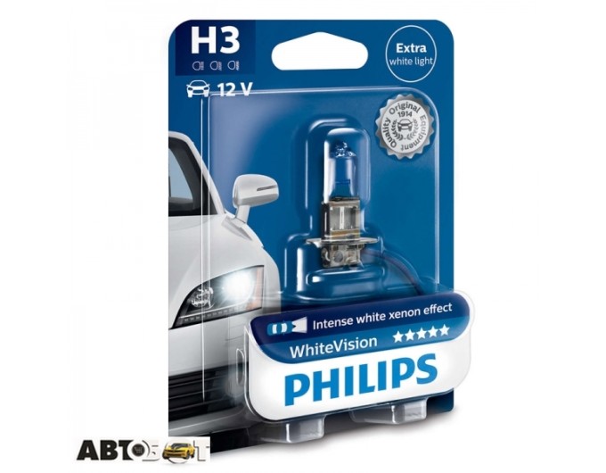 Галогенна лампа Philips WhiteVision H3 12V 12336WHVB1 (1шт.), ціна: 501 грн.