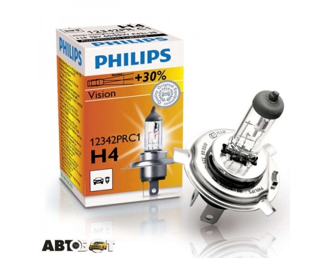 Галогенная лампа Philips Vision H4 12V 12342PRC1 (1шт.), цена: 136 грн.