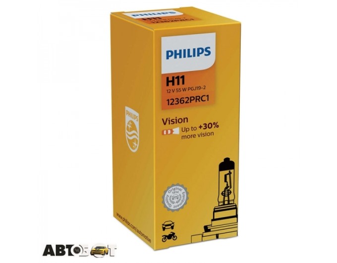 Галогенная лампа Philips Vision H11 12362PRC1 (1шт.), цена: 486 грн.