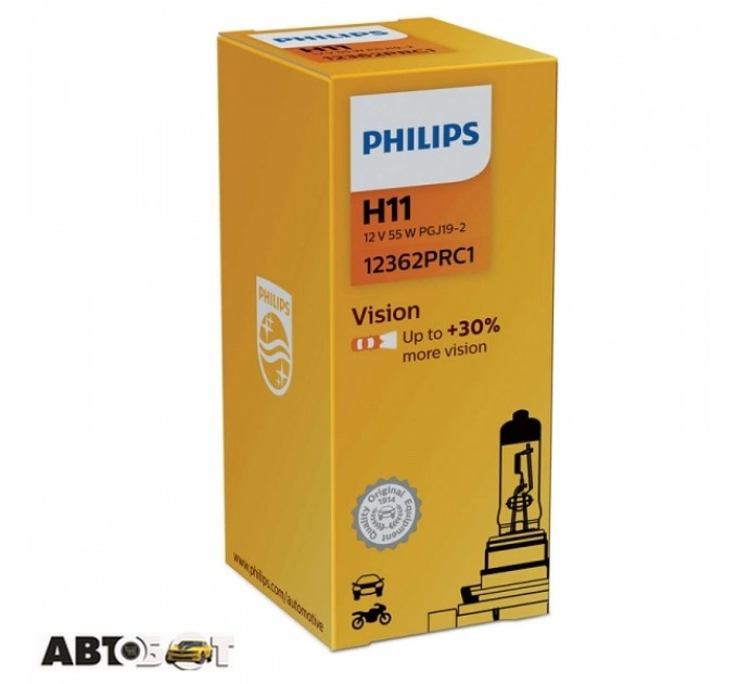 Галогенна лампа Philips Vision H11 12362PRC1 (1 шт.), ціна: 378 грн.