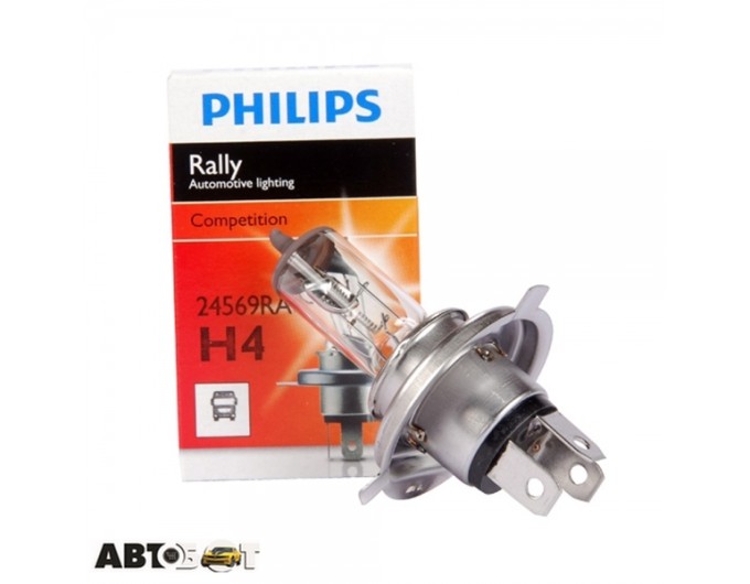 Галогенная лампа Philips Rally H4 12V 100/90W 12754C1 (1 шт.), цена: 234 грн.