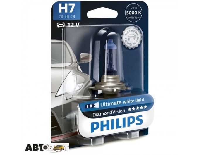 Галогенная лампа Philips DiamondVision H7 5000K 12V 12972DVB1 (1 шт.), цена: 781 грн.