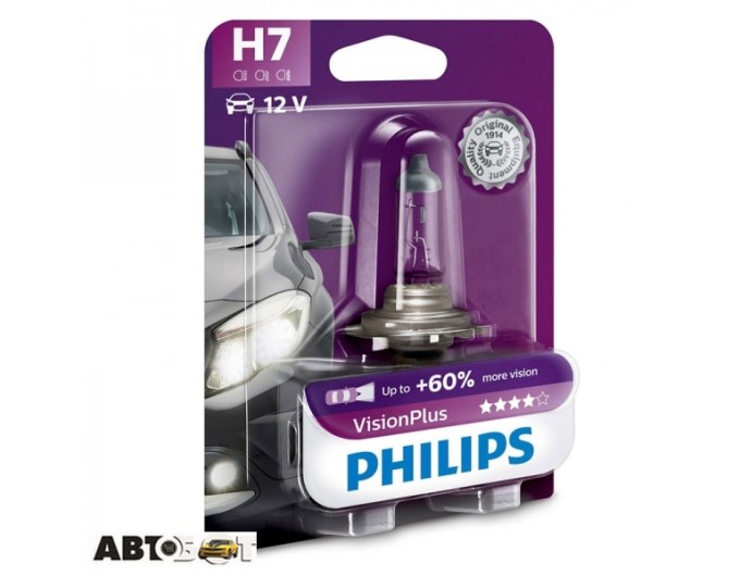 Галогенная лампа Philips VisionPlus H7 12V 12972VPB1 (1шт.), цена: 449 грн.