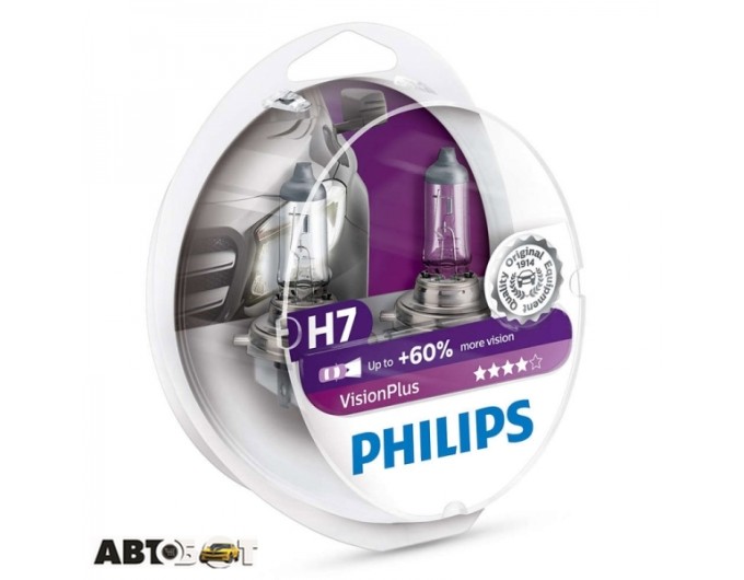 Галогенная лампа Philips VisionPlus H7 12V 12972VPS2 (2шт.), цена: 920 грн.