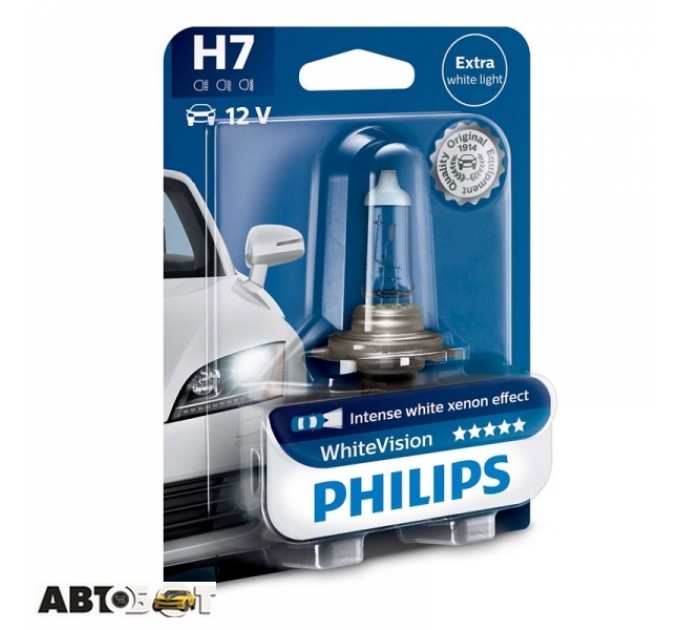 Галогенная лампа Philips WhiteVision H7 12V 12972WHVB1 (1шт.), цена: 498 грн.