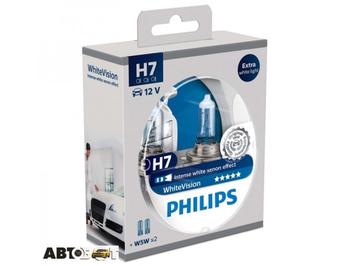 Галогенна лампа Philips WhiteVision H7 12V 12972WHVSM (2шт.), ціна: 1 356 грн.