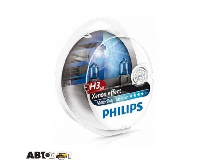 Галогенна лампа Philips MasterDuty BlueVision H3 24V 13336MDBVS2 (2 шт.), ціна: 989 грн.