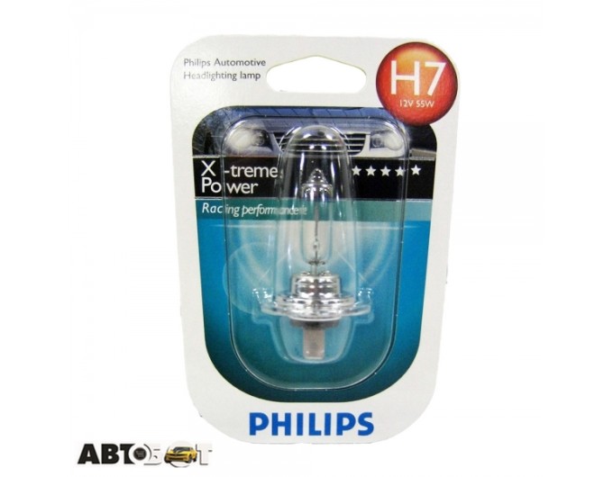 Галогенна лампа Philips X-treme Power H7 12V 55W 12972XPB1 (1 шт.), ціна: 837 грн.