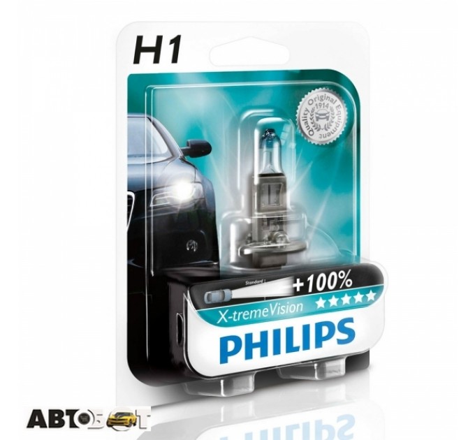 Галогенная лампа Philips X-tremeVision +130% H1 12V 12258XVB1 (1шт.), цена: 377 грн.
