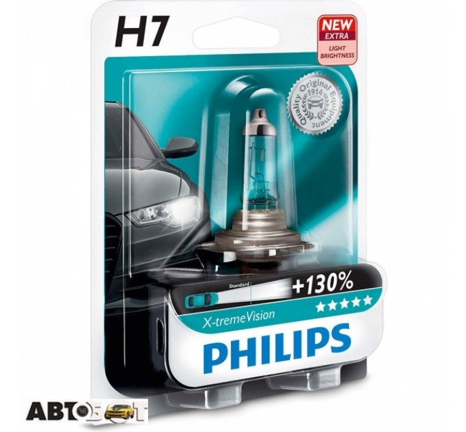 Галогенна лампа Philips H7 X-tremeVision +130% 12V 12972XVB1 (1шт.), ціна: 441 грн.