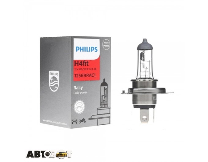 Галогенная лампа Philips H4 Rally 12V 12569RAC1 (1шт.), цена: 270 грн.