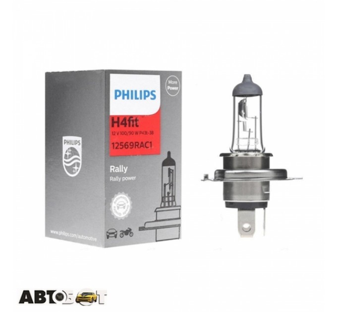 Галогенна лампа Philips H4 Rally 12V 12569RAC1 (1шт.), ціна: 265 грн.