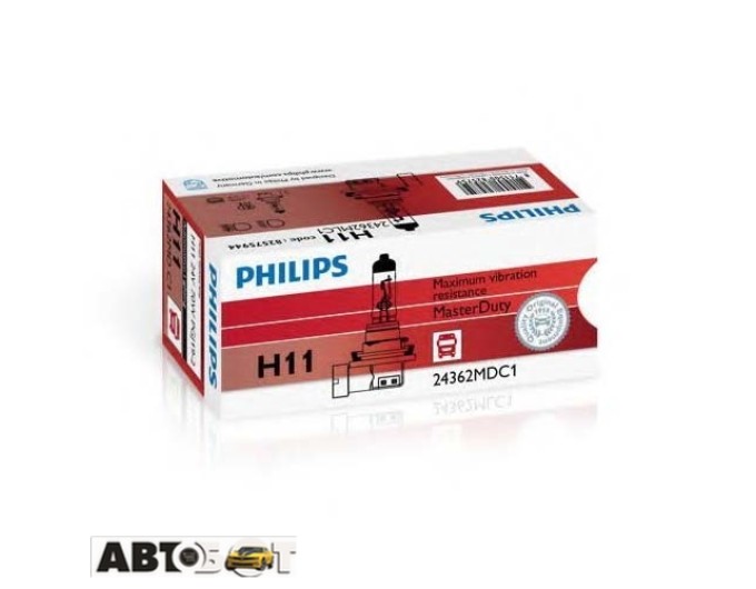 Галогенная лампа Philips MasterDuty H11 24V 70W 24362MDC1 (1 шт.), цена: 1 211 грн.