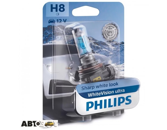 Галогенна лампа Philips WhiteVision Ultra 35W 12V 3800K 12360WVUB1 (1 шт.), ціна: 1 129 грн.