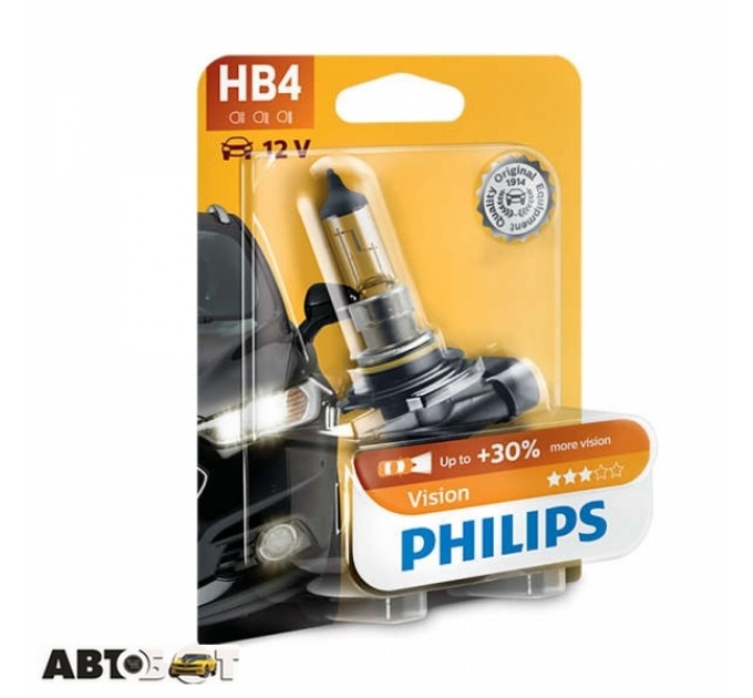 Галогенна лампа Philips HB4 Vision 12V 9006PRB1 (1шт.), ціна: 262 грн.