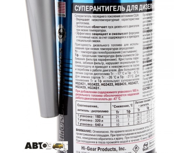 Антигель HI-GEAR HG3426 325мл, ціна: 1 067 грн.