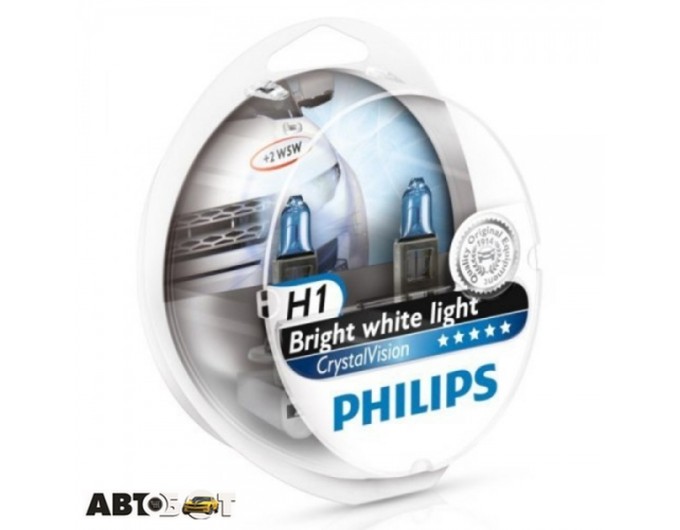 Галогенная лампа Philips H1 CrystalVision 12V 12258CVSM (2шт.), цена: 935 грн.