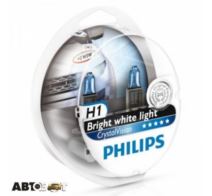 Галогенная лампа Philips H1 CrystalVision 12V 12258CVSM (2шт.), цена: 1 058 грн.