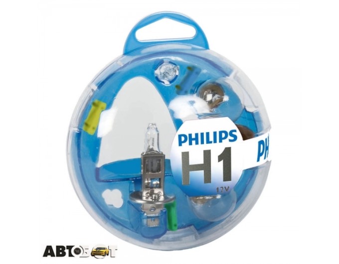 Набір автоламп з запобіжниками Philips комплект H1 PS 55717EBKM (5 шт.), ціна: 473 грн.