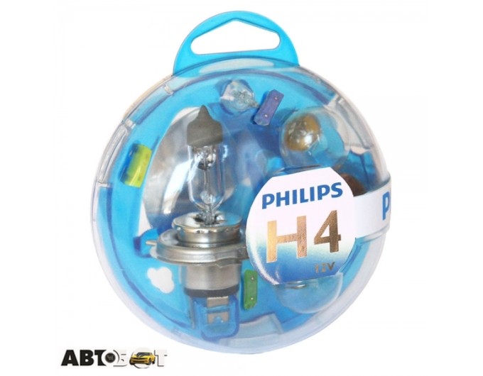 Набір автоламп з запобіжниками Philips комплект H4 PS 55718EBKM (5 шт.), ціна: 648 грн.