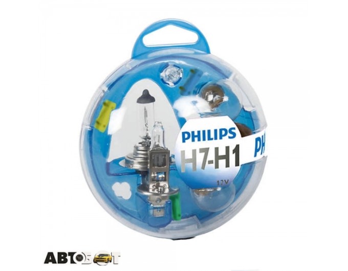 Набір автоламп з запобіжниками Philips комплект H1/H7 PS 55720EBKM (6 шт.), ціна: 721 грн.