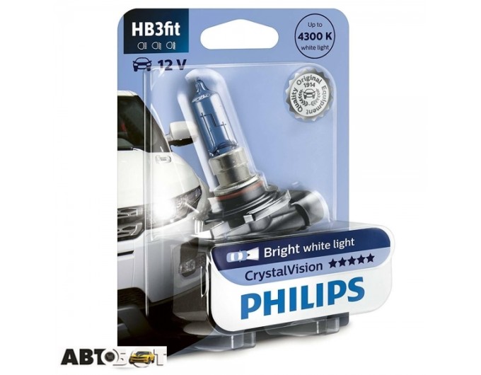 Галогенная лампа Philips 9005CVB1 HB3 Cristal Vision (1шт.), цена: 997 грн.