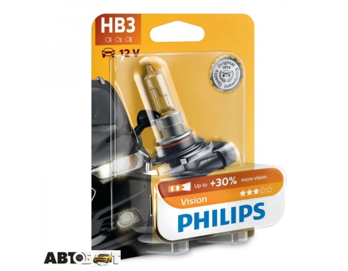 Галогенная лампа Philips Vision HB3 12V 9005PRB1 (1 шт.), цена: 355 грн.